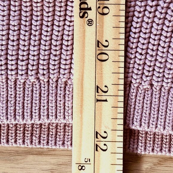 Ann Taylor Cable Knit LS Cotton Blend Crew Neck, Rose Pink Sweater, EUC,sz Large - Picture 9 of 11